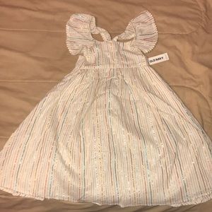 Brand New! Toddler Metallic Flutter Sleeve Dress